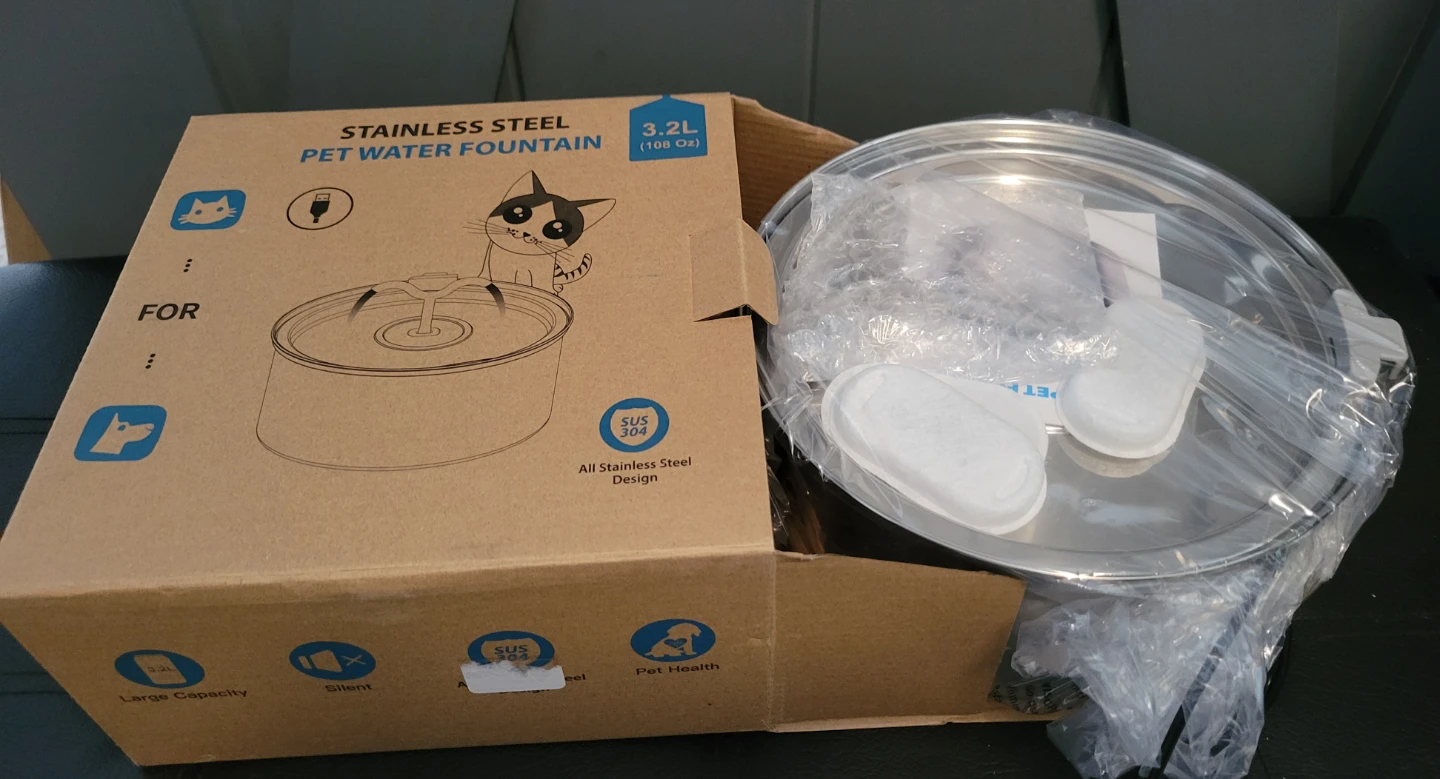Brand New Stainless Steel Pet Water Fountain - 3.2L⛲ - photo 2