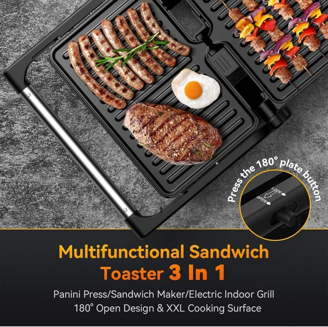 YASHE Multifunctional Sandwich Toaster & Grill 1200W - photo 3