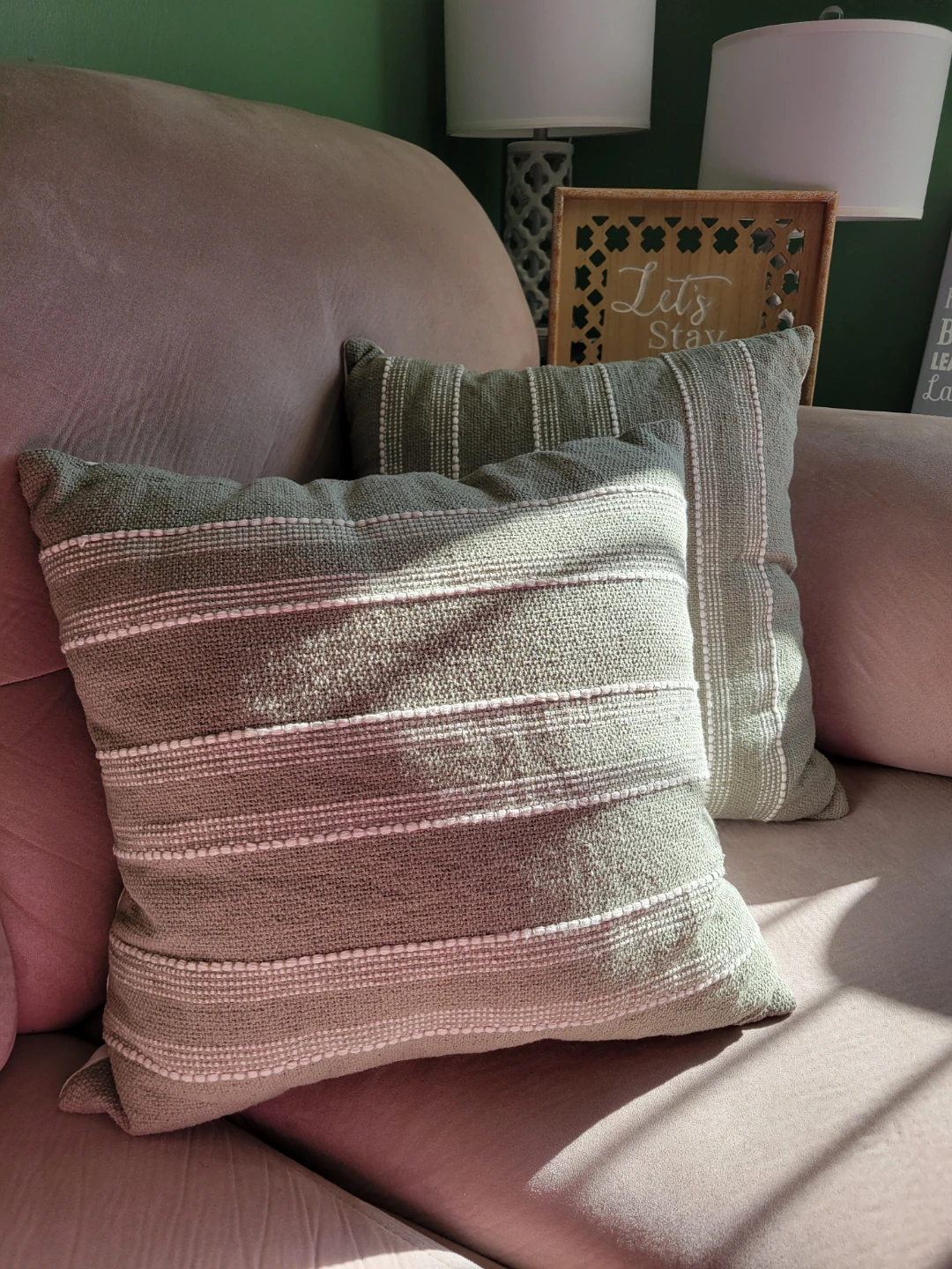 2 Sage Green Cushions - photo 2