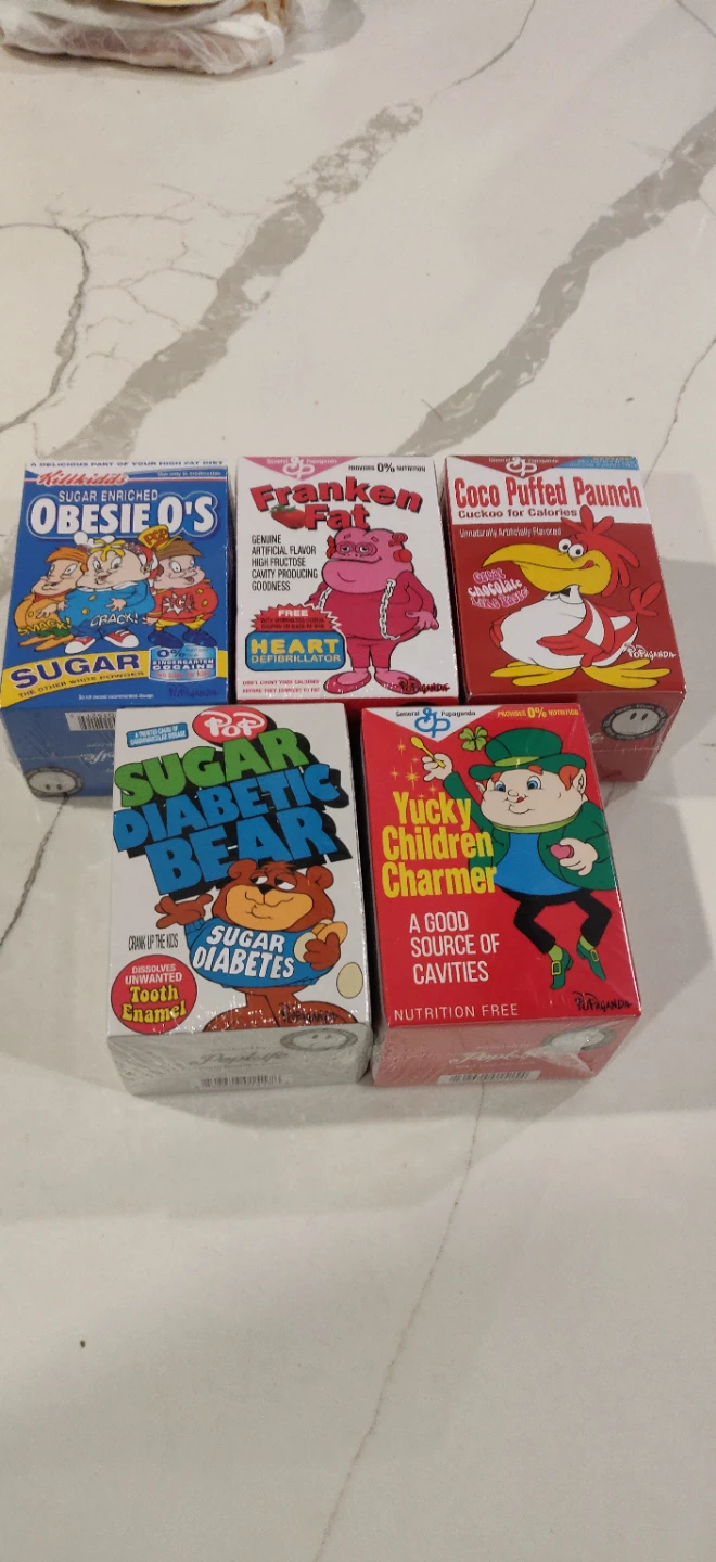 Popaganda Mindstyle Cereal Box Toy Set of 5