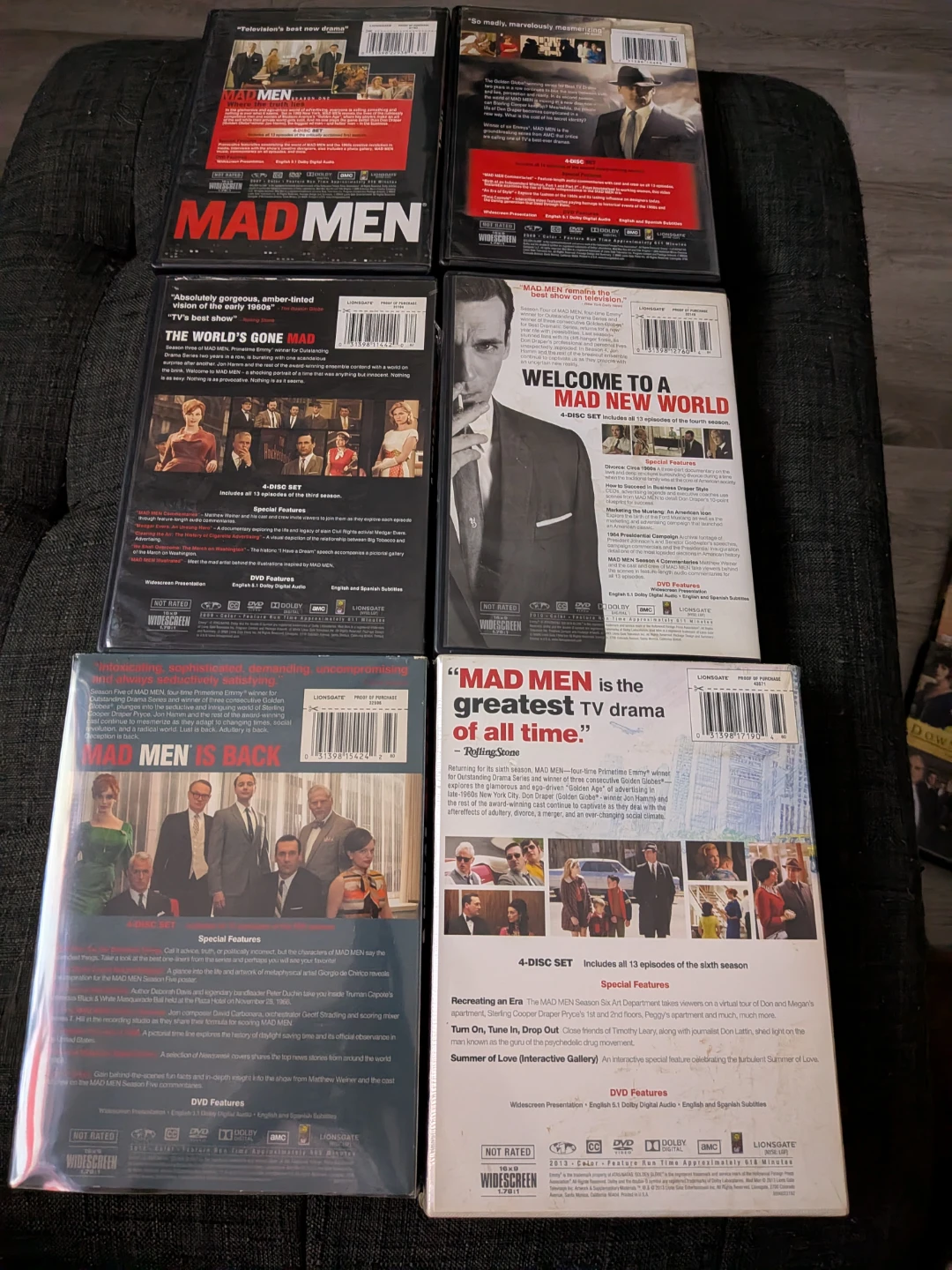 Mad Men The Complete Seasons 1-6 DVD Box Set - photo 2