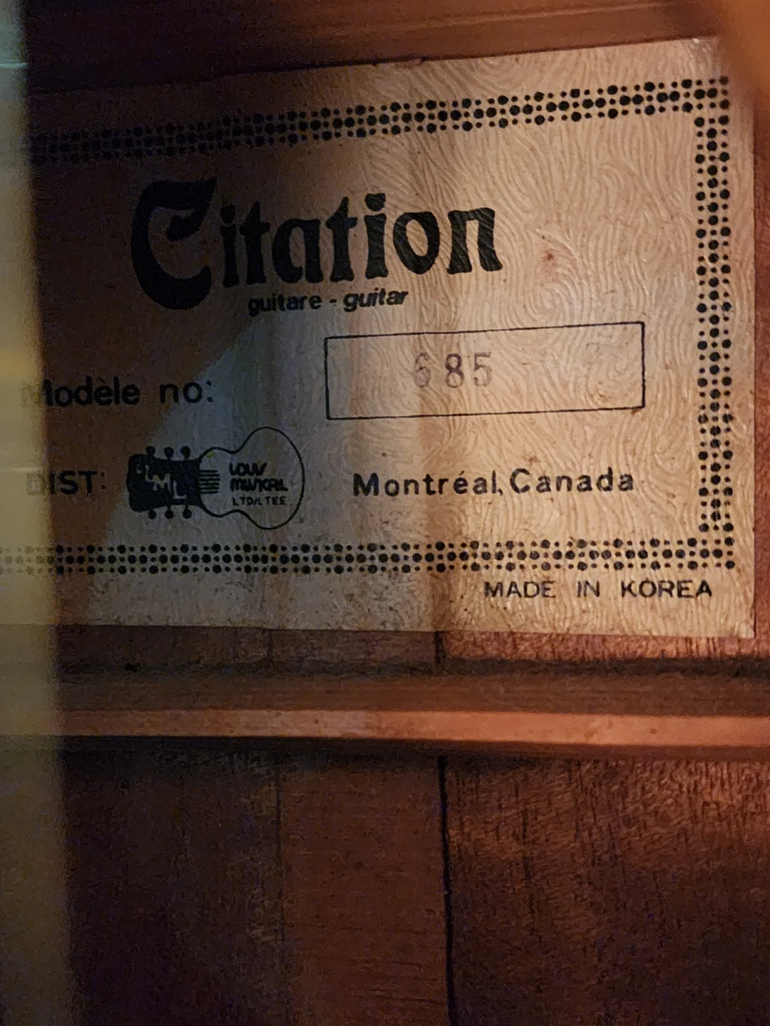 Vintage Citation Parlour Guitar - photo 3