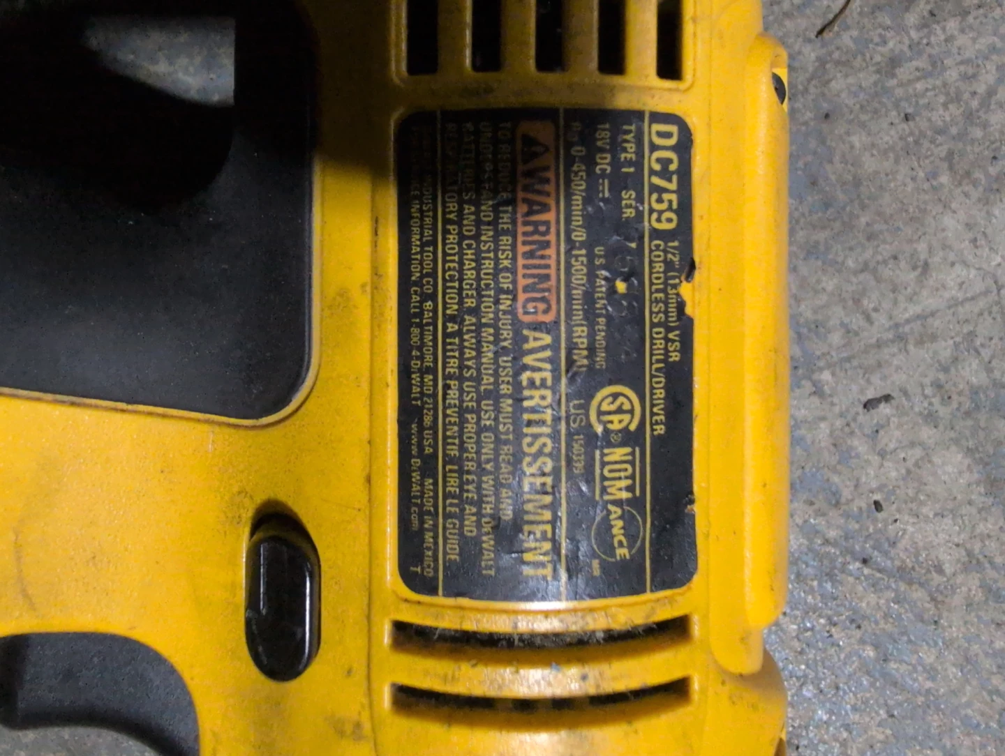 DeWalt DC759 1/2" Cordless Drill/Driver - photo 2