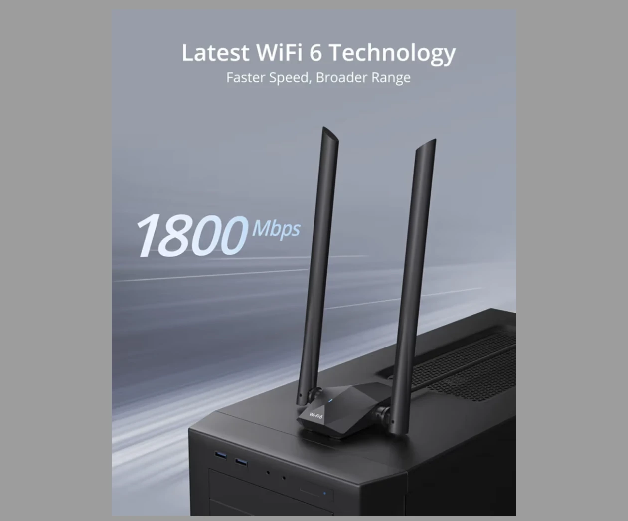 BrosTrend AX1800 High Gain USB Wi-Fi 6 Adapter - photo 5