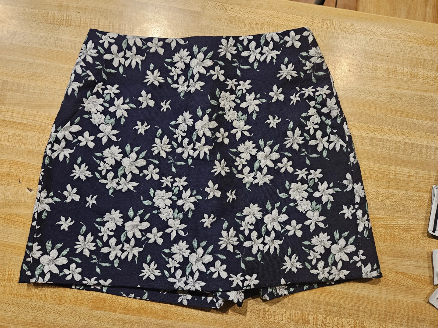 Navy Floral Shorts/ Skirt.