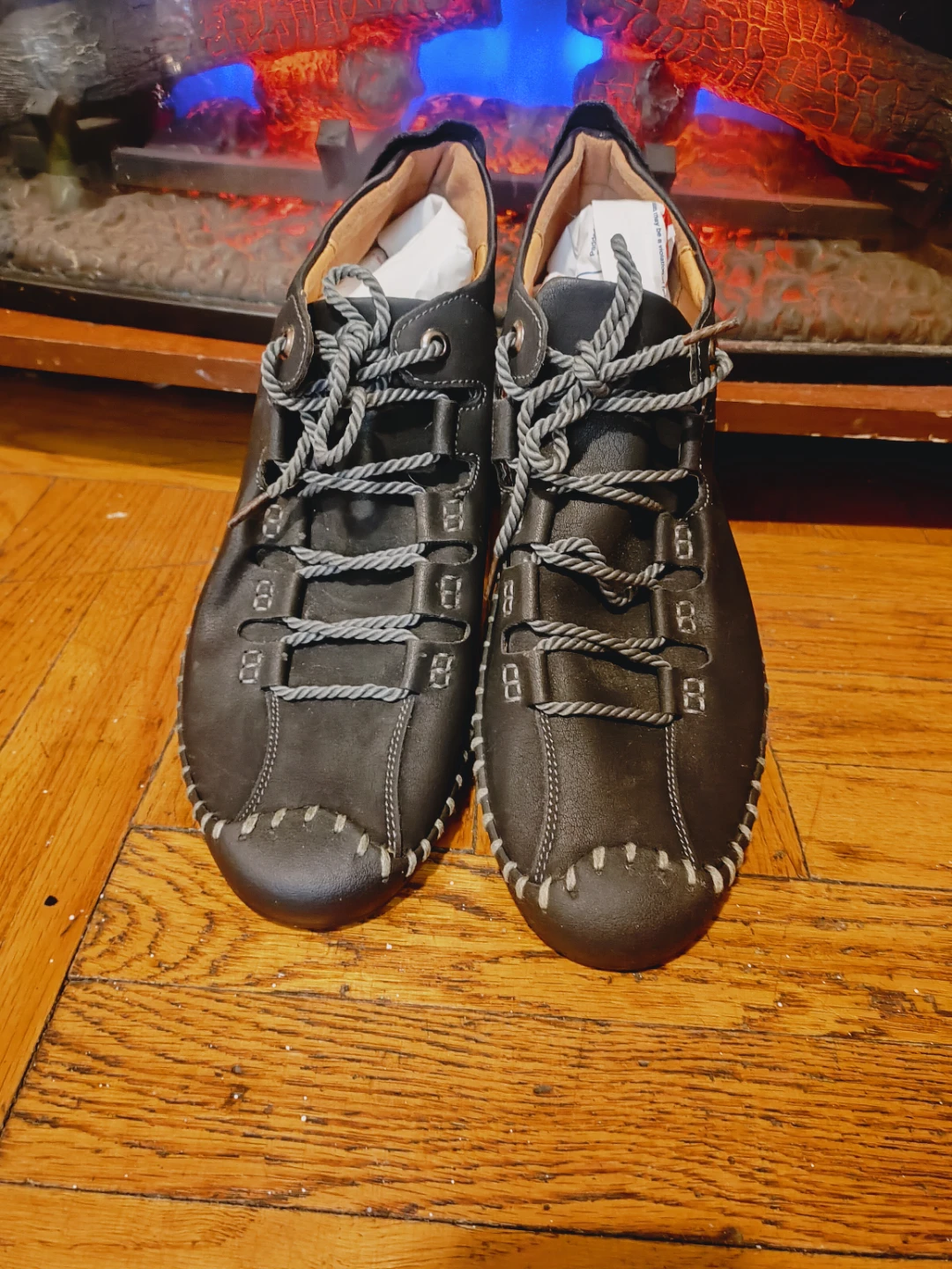 🏆 Men's Black Lace-Up Shoes Size 45 or U.S size 11.5/12