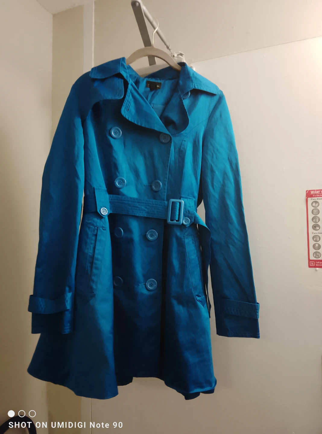 Seddonam Blue Trench Coat Size S/P - photo 2