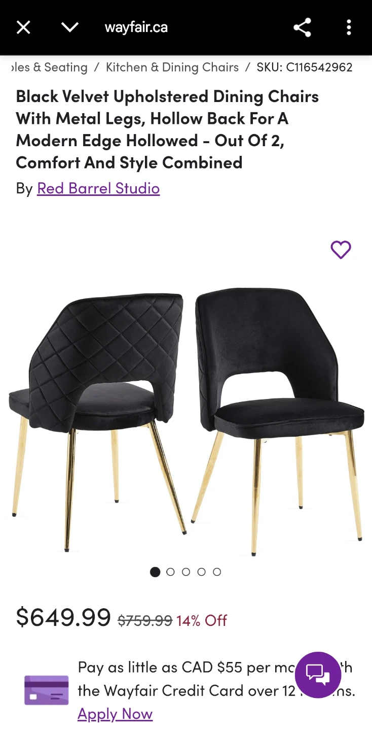 Navy Blue Velvet Dining Chairs - photo 2