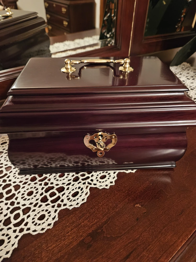 Wooden Jewelry Box with Velvet Lining - photo 2