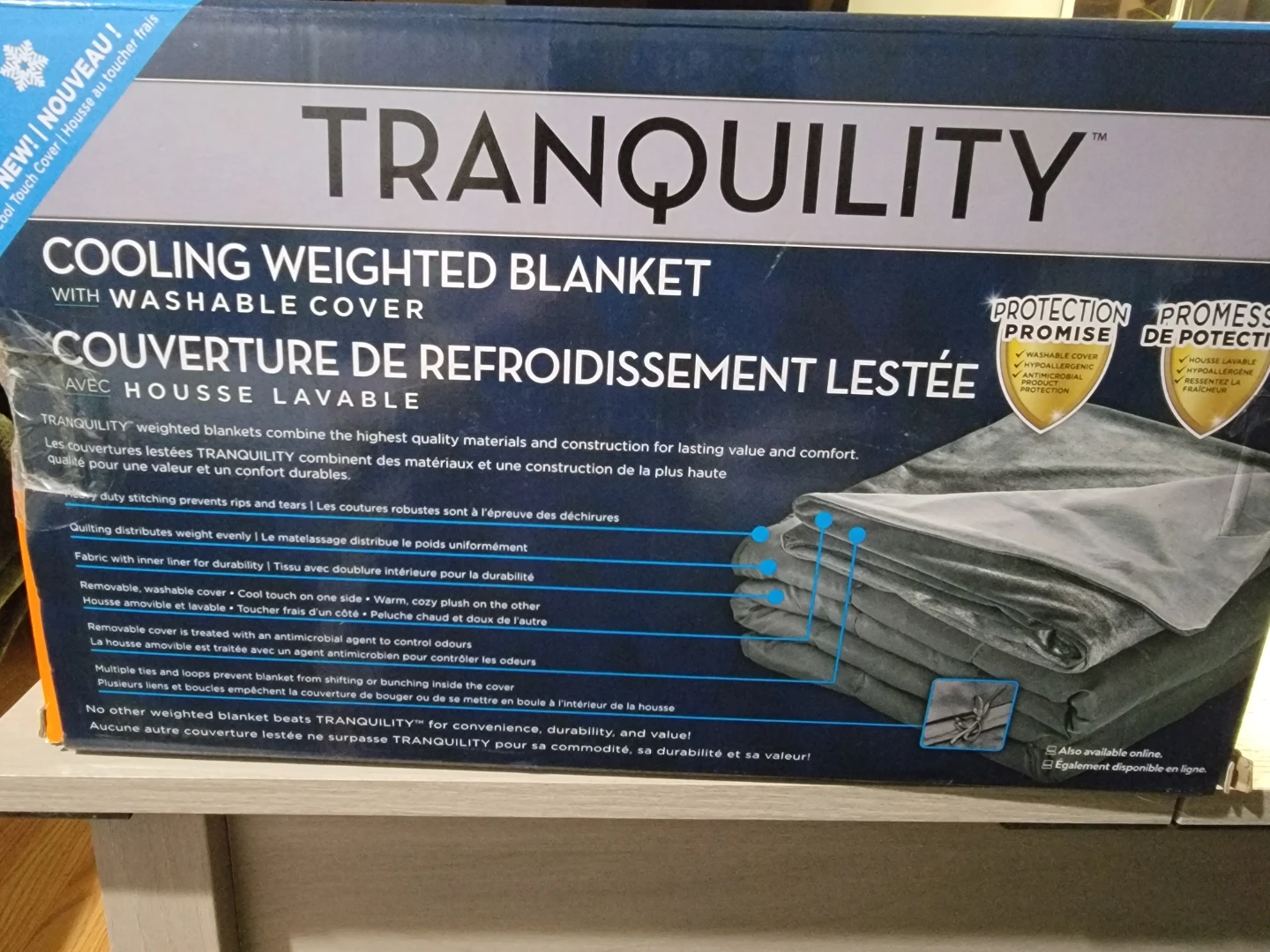 Tranquility Cooling Weighted Blanket with Washable Cover - photo 3