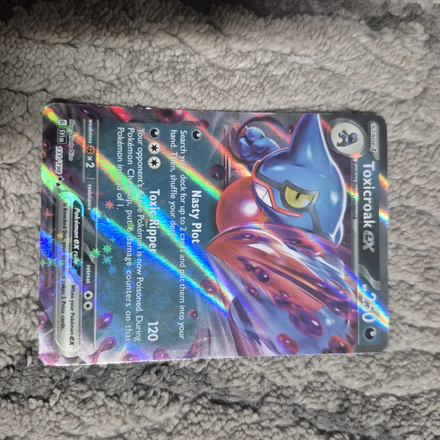 Pokémon TCG Toxic Haze EX Card 131/198