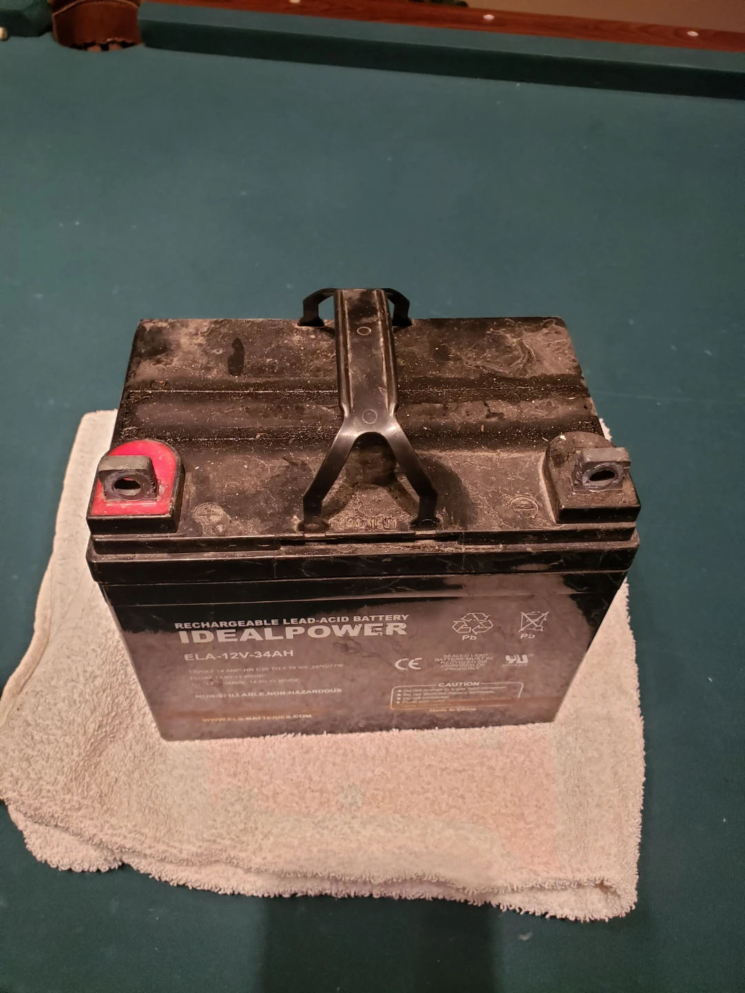 Idealpower 12V 34AH Rechargeable Lead-Acid Battery ELA-12V-34AH - photo 2