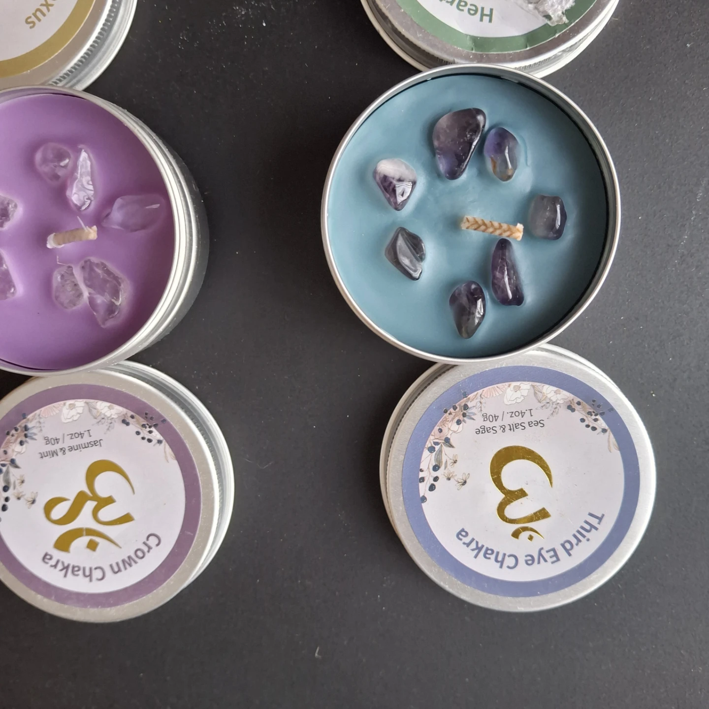 Chakra Candles  with stones - photo 2