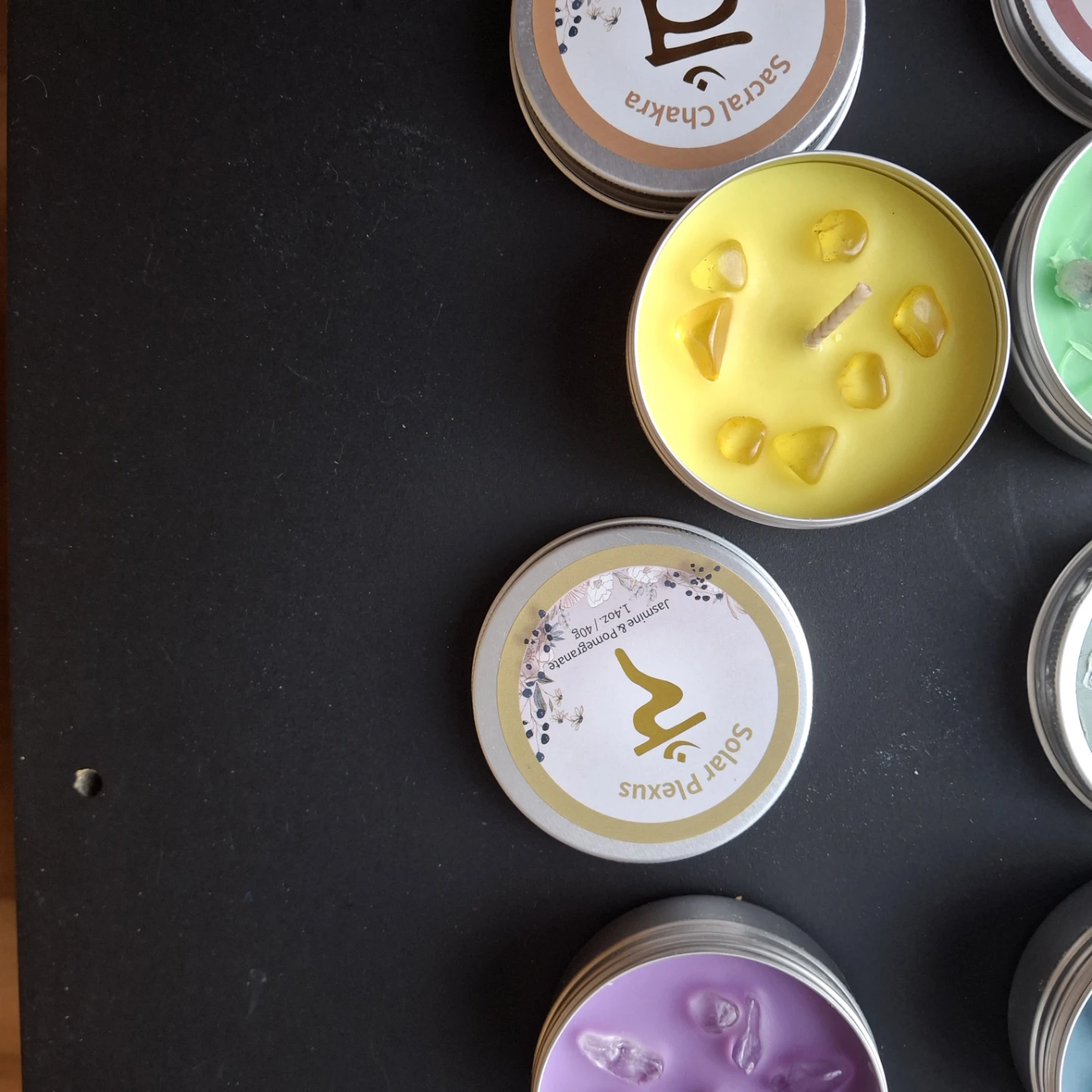 Chakra Candles  with stones - photo 3
