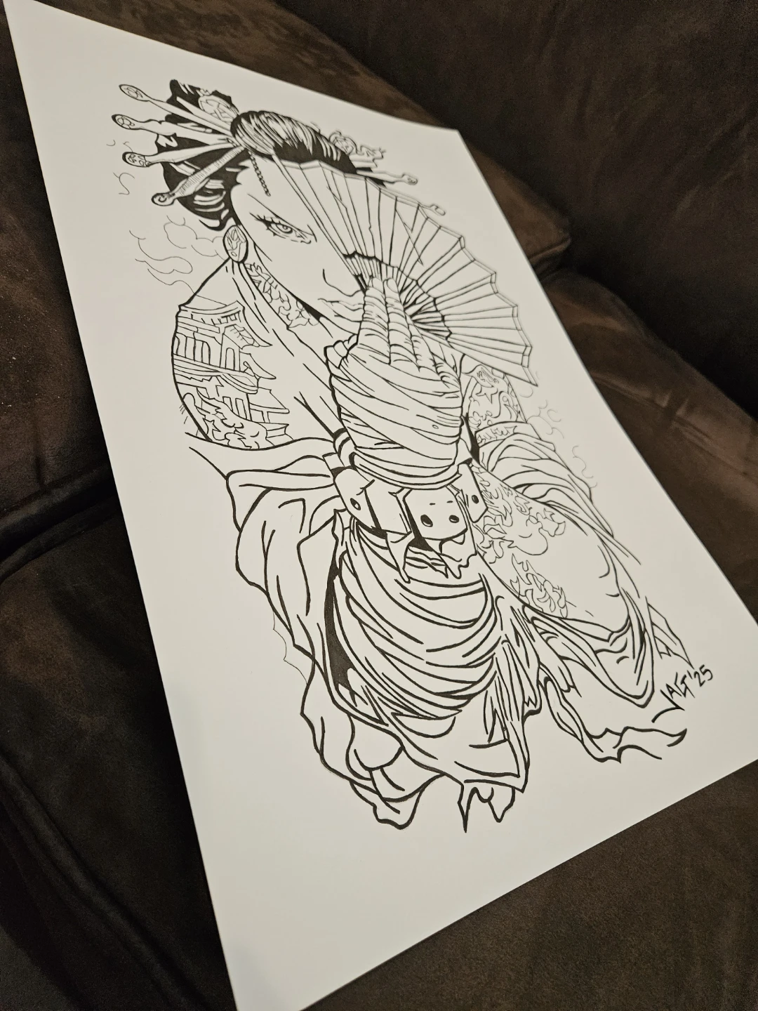 Geisha Tattoo Design Print - photo 2