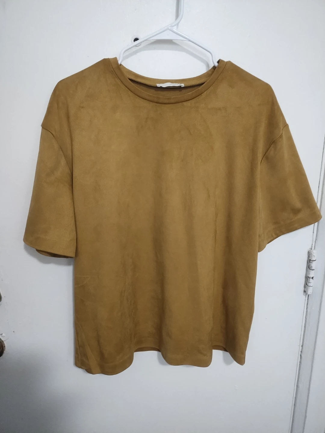 Tan Suede-Like T-Shirt, never worn never washed