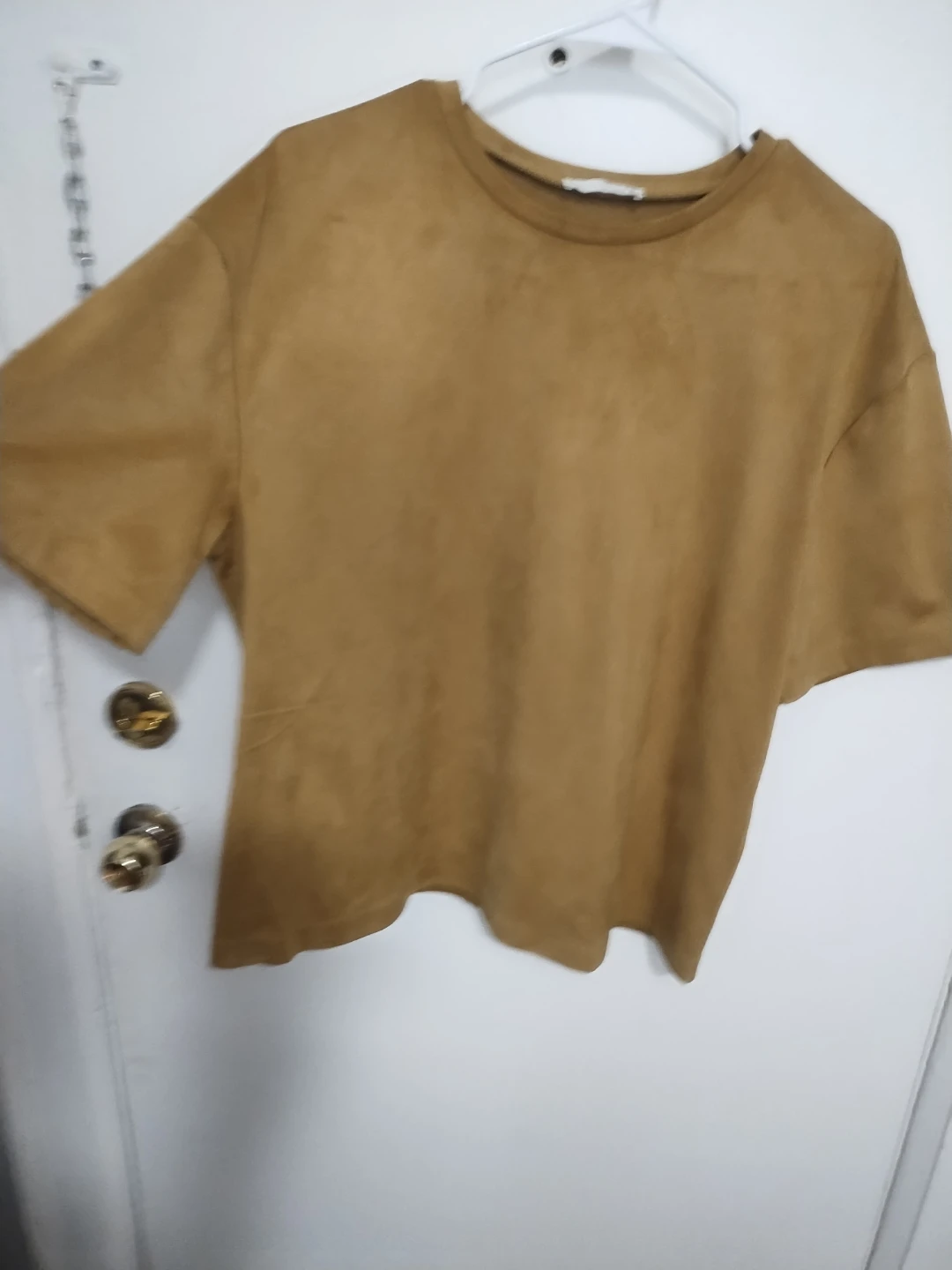 Tan Suede-Like T-Shirt, never worn never washed - photo 3