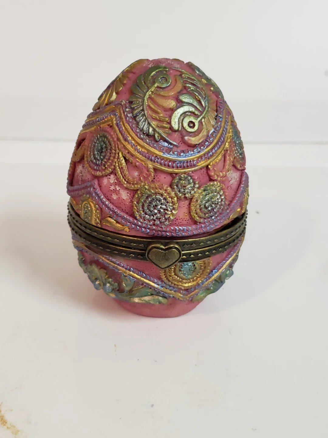 Decorative Egg Hinged Trinket Box