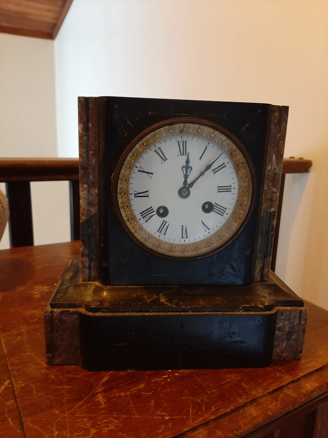 Antique slate Mantel Clock