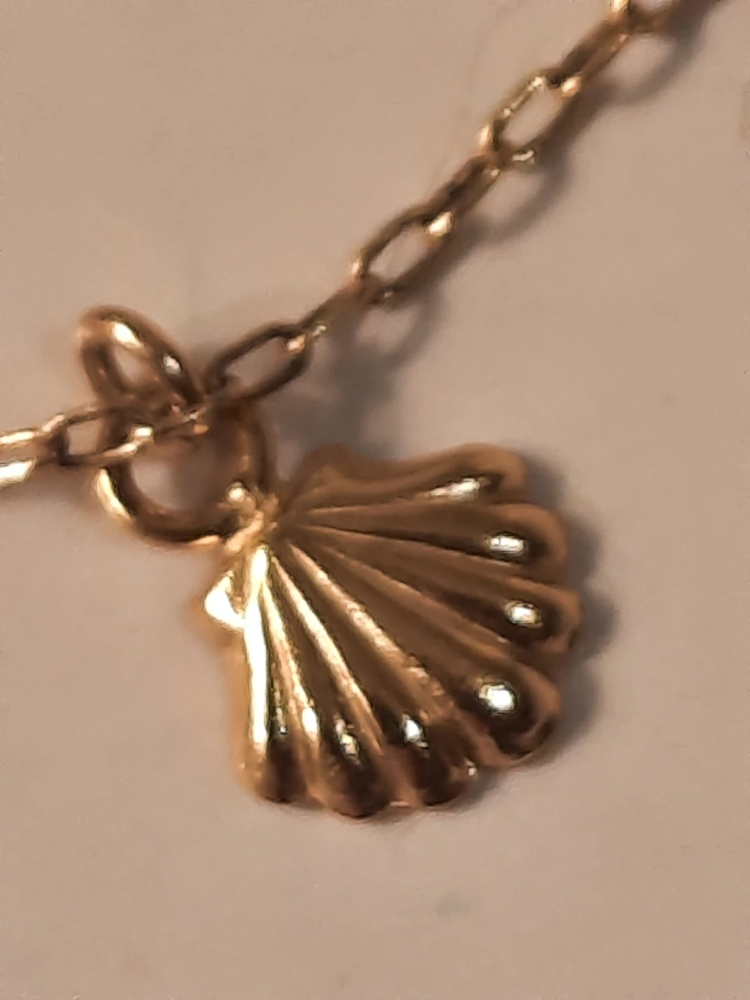 Gold-over silver 925 anklet with seashell charms - photo 2