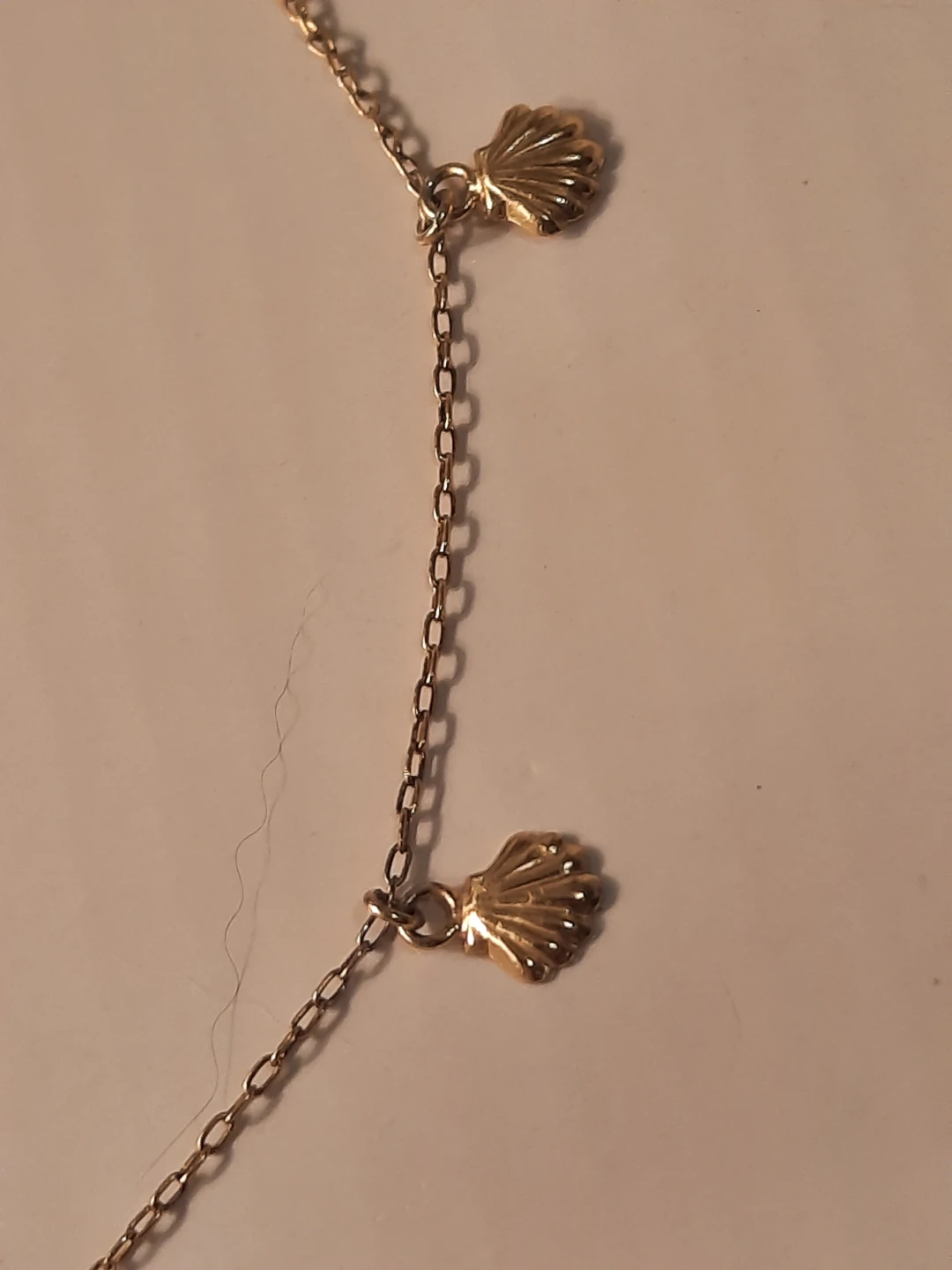 Gold-over silver 925 anklet with seashell charms - photo 3