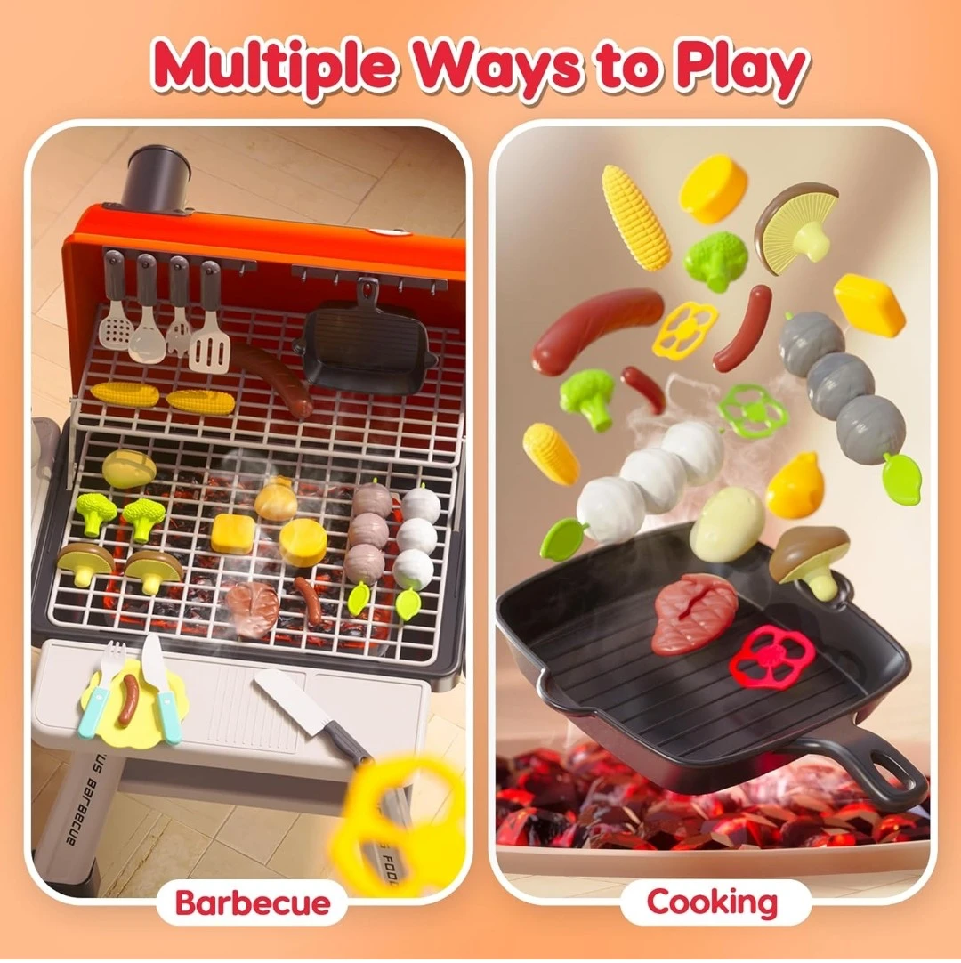 Kids Pretend Play BBQ Grill Set - photo 5