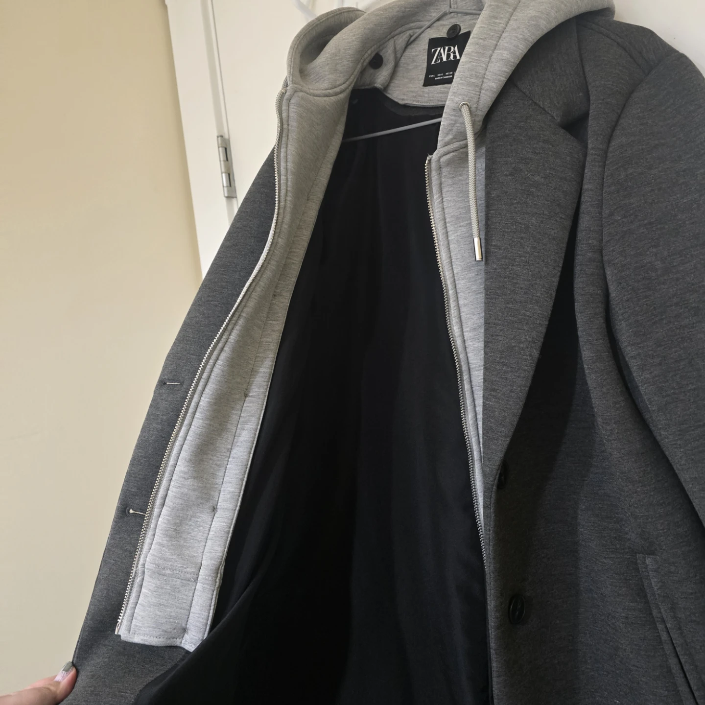 ZARA Hooded Coatigan - Size L - photo 5