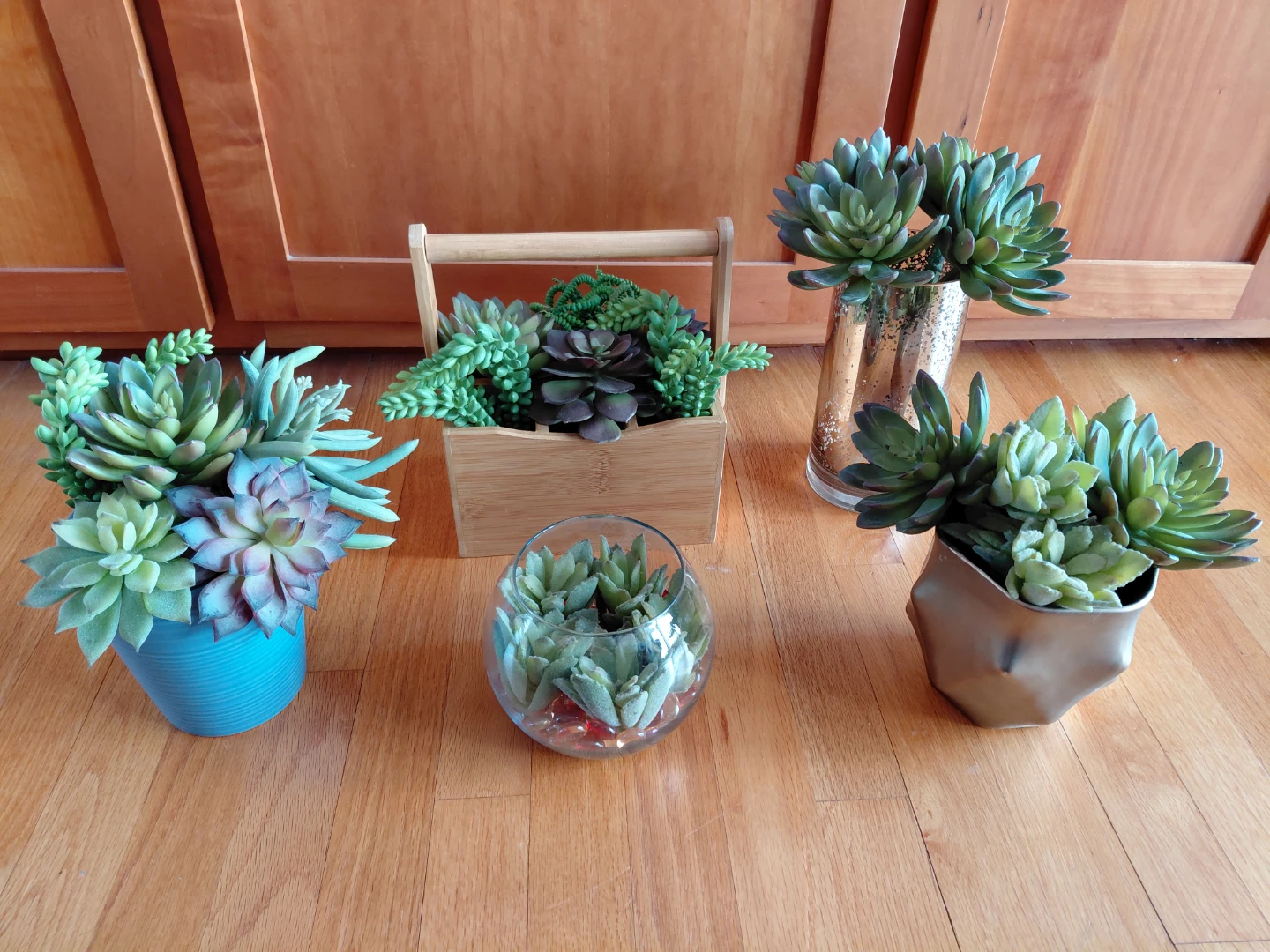 Assorted 7 Artificial Succulents in Planters - photo 4