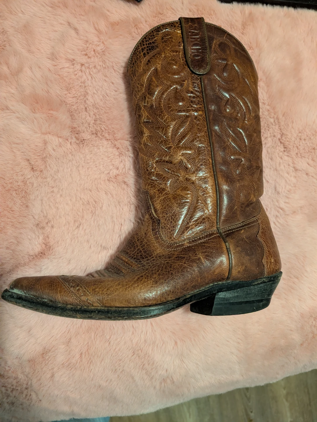 Sancho Abarca Vintage Brown Leather Cowboy Boots