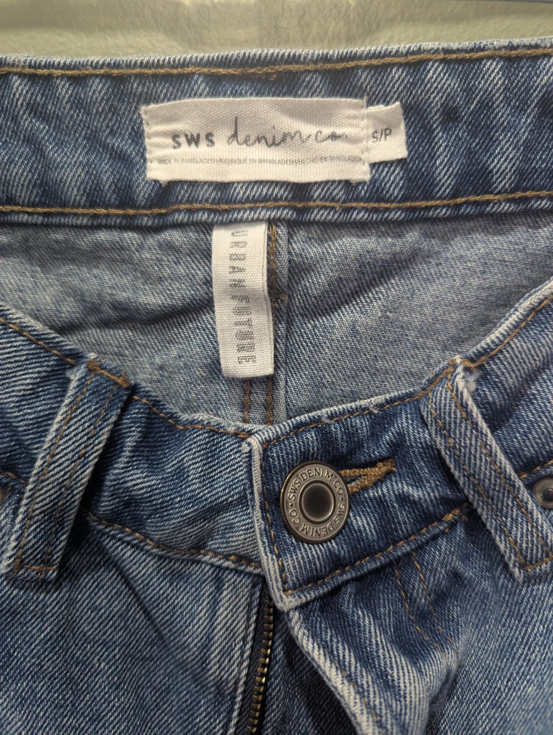 SWS Denim Co. Distressed Blue Jean Mini Skirt Size S/P - photo 5