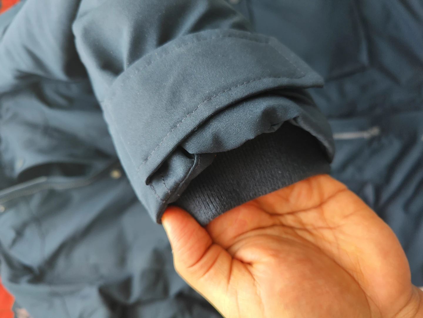 Lands' End Expedition Down Parka Brilliant Navy Fur Hood - photo 3