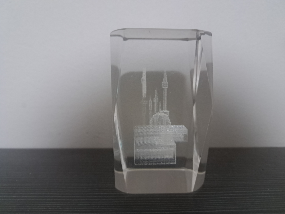 Clear Crystal Mosque Decorative Block