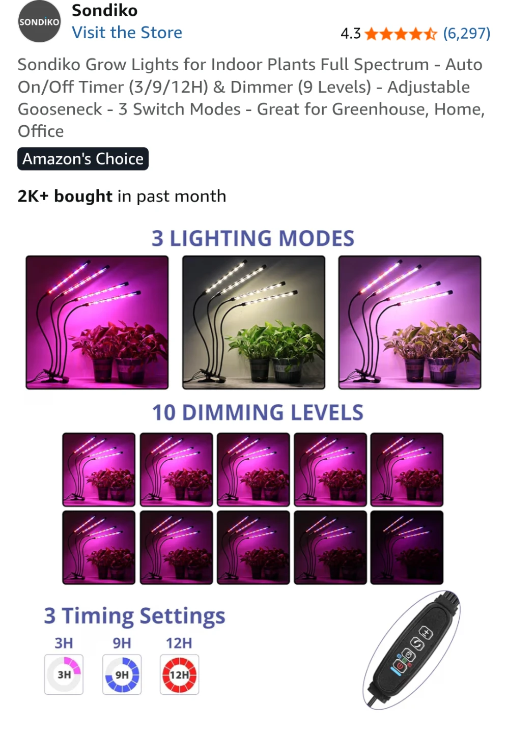 Sondiko 4-Head LED Grow Light - photo 5