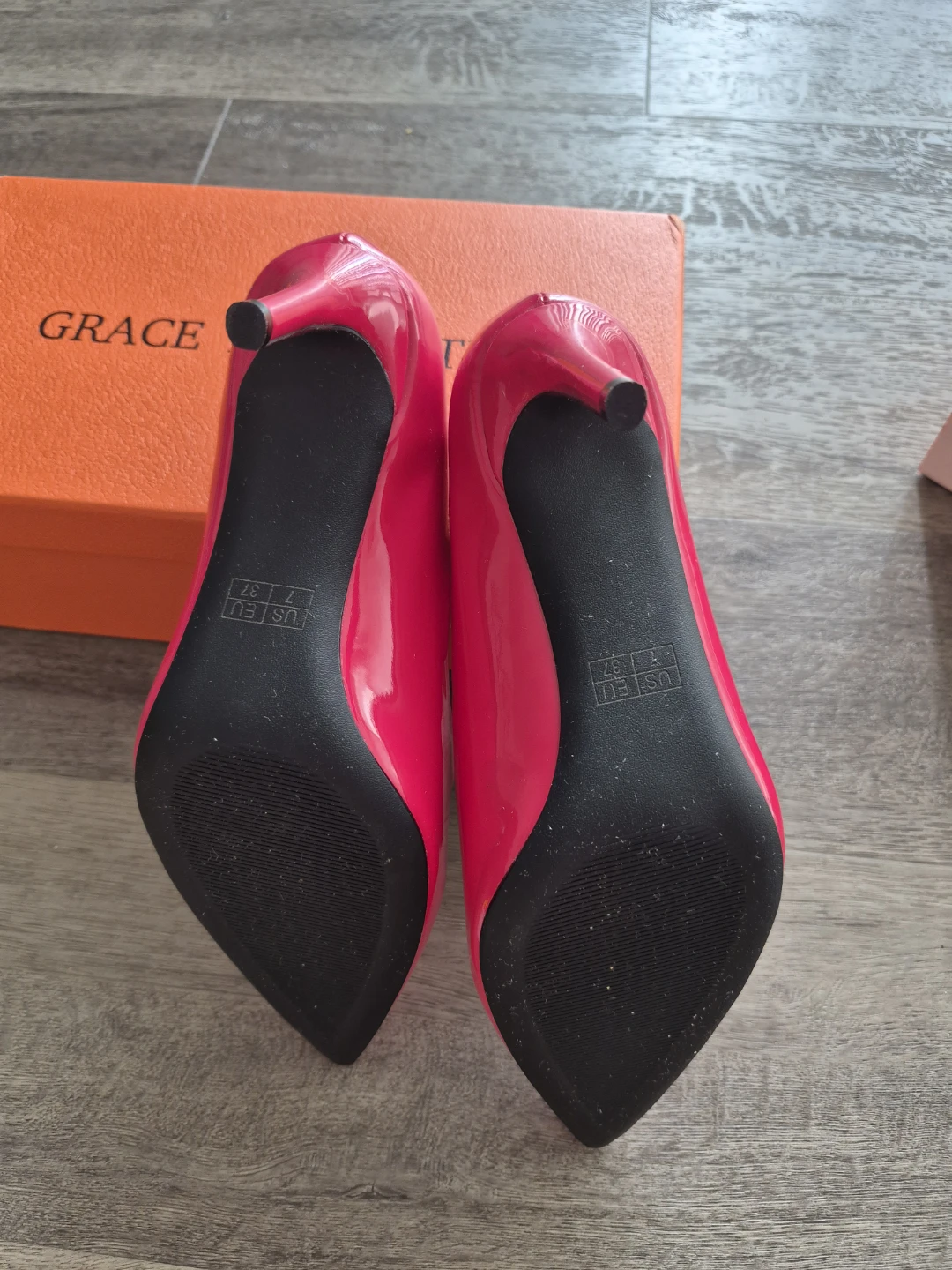 Aachcol Pink Patent Leather Heels Size 7 - photo 3