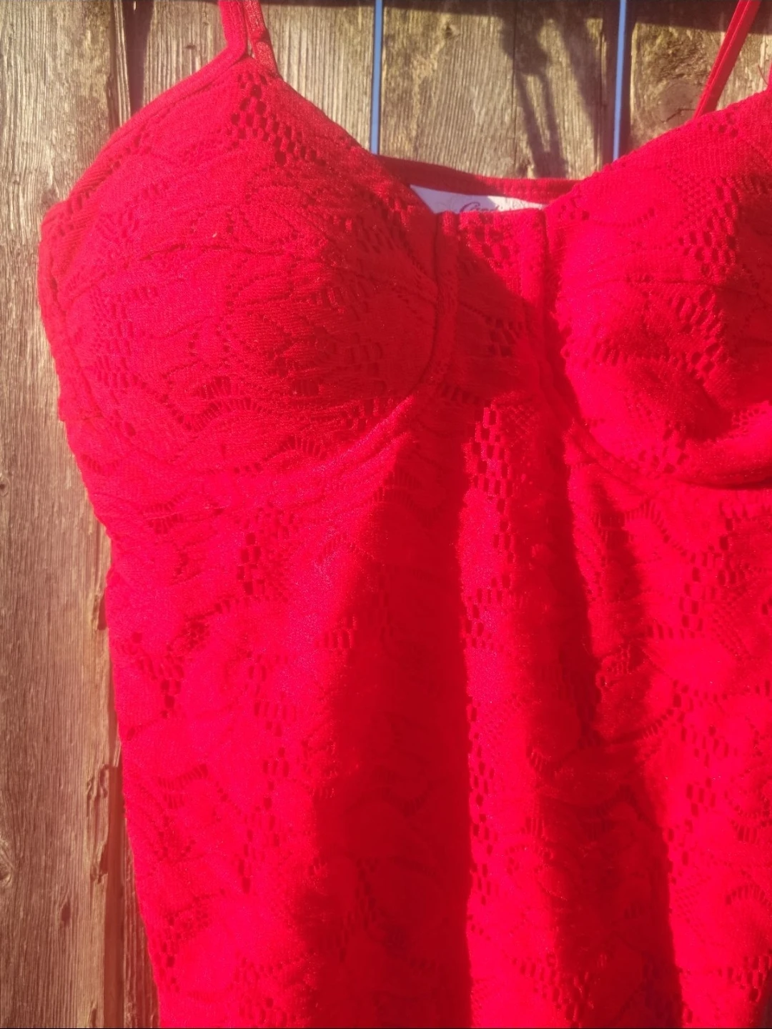 Candie's Red Lace Camisole Corset Top - XS - photo 2