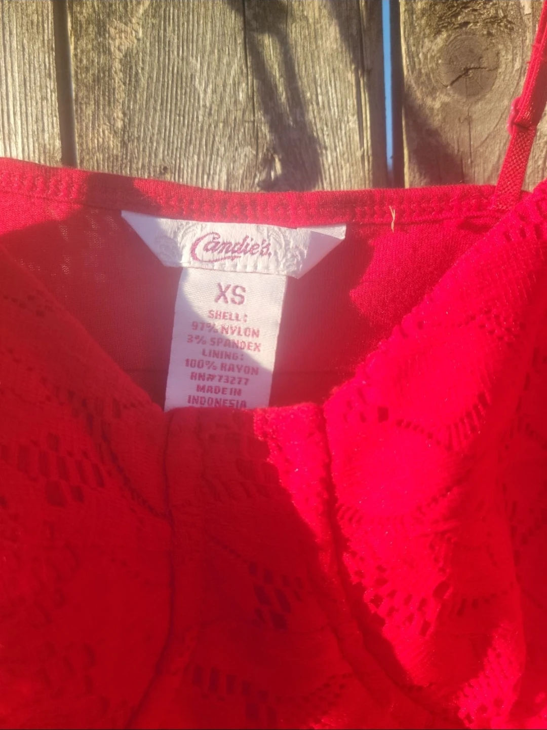 Candie's Red Lace Camisole Corset Top - XS - photo 3