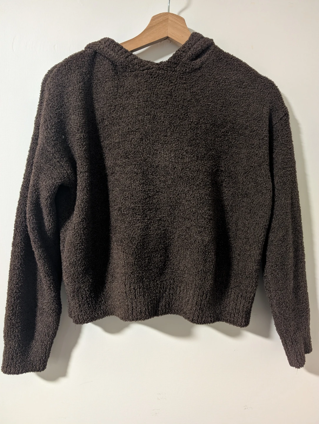 Happily Grey Fuzzy Hoodie - Size S