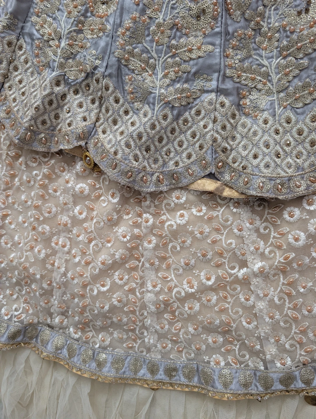 Kids Embellished Peplum Top and lehnga Set - photo 3