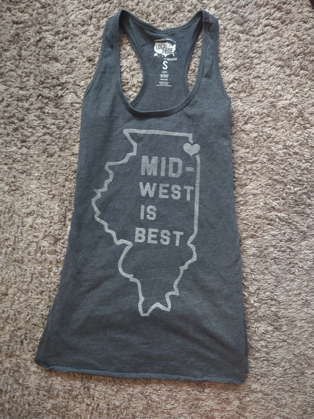 Local Pride Illinois Midwest is Best Tank Top Size Small - photo 2