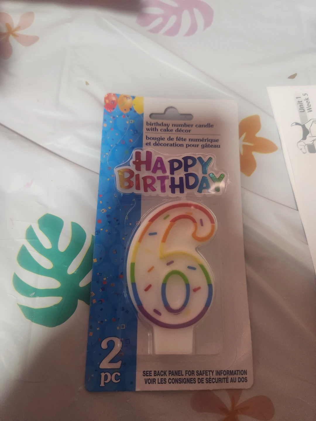 Happy Birthday Number 6 Candle Set - photo 2