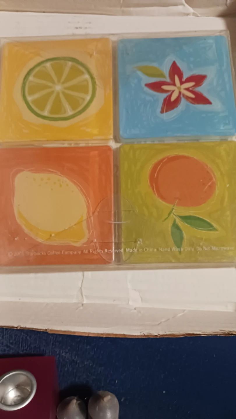 Starbucks Fruit & Flower Coasters