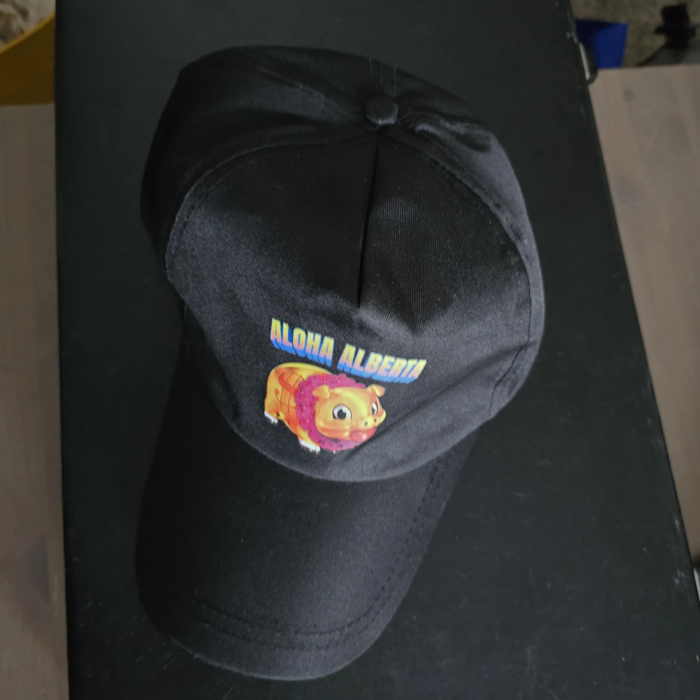 Black ALOHA ALBERTA Baseball Cap with Graphic