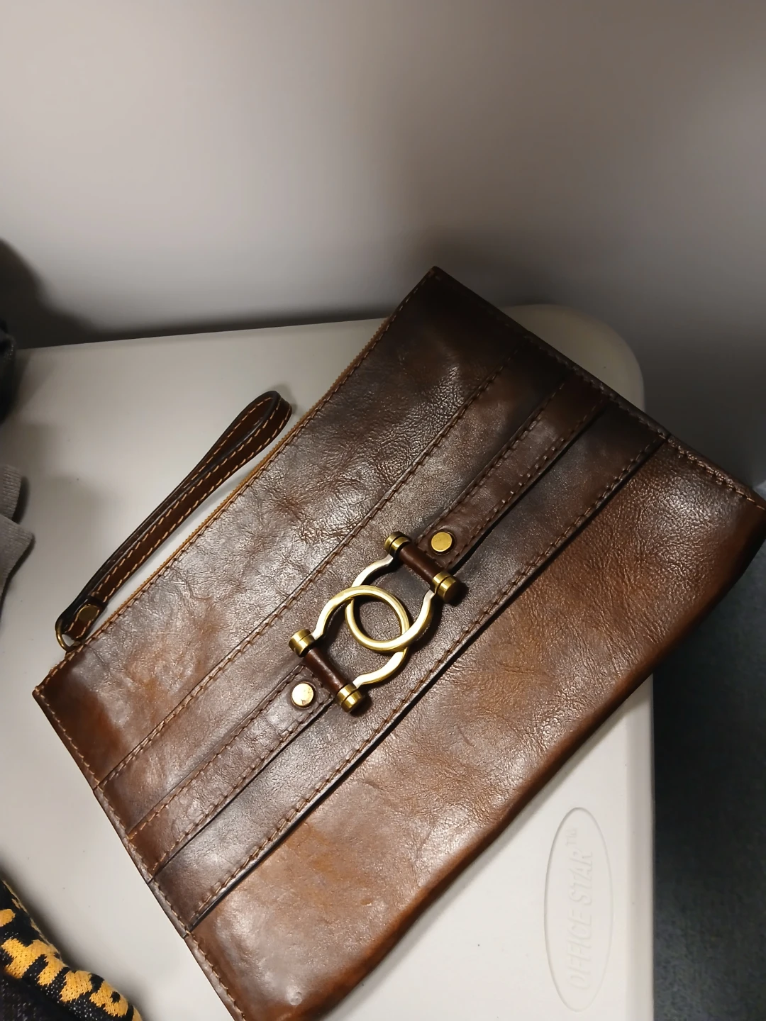 Pratesi Leather Clutch Wristlet