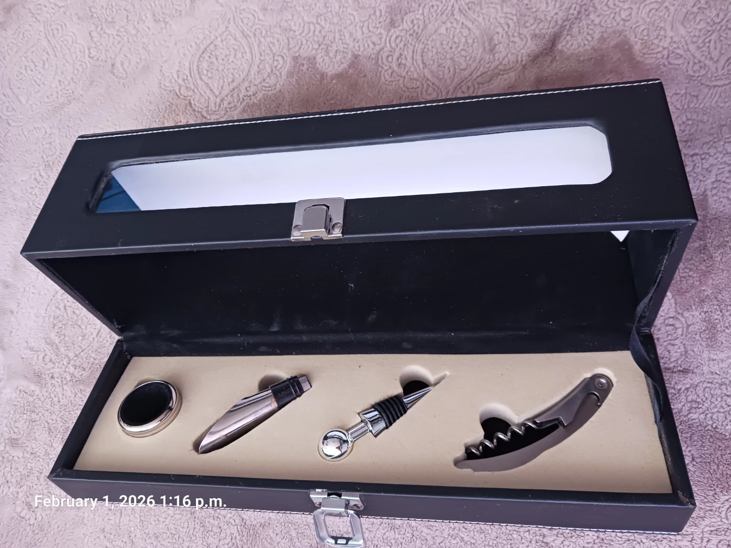 Wine Accessory Set with Storage Case