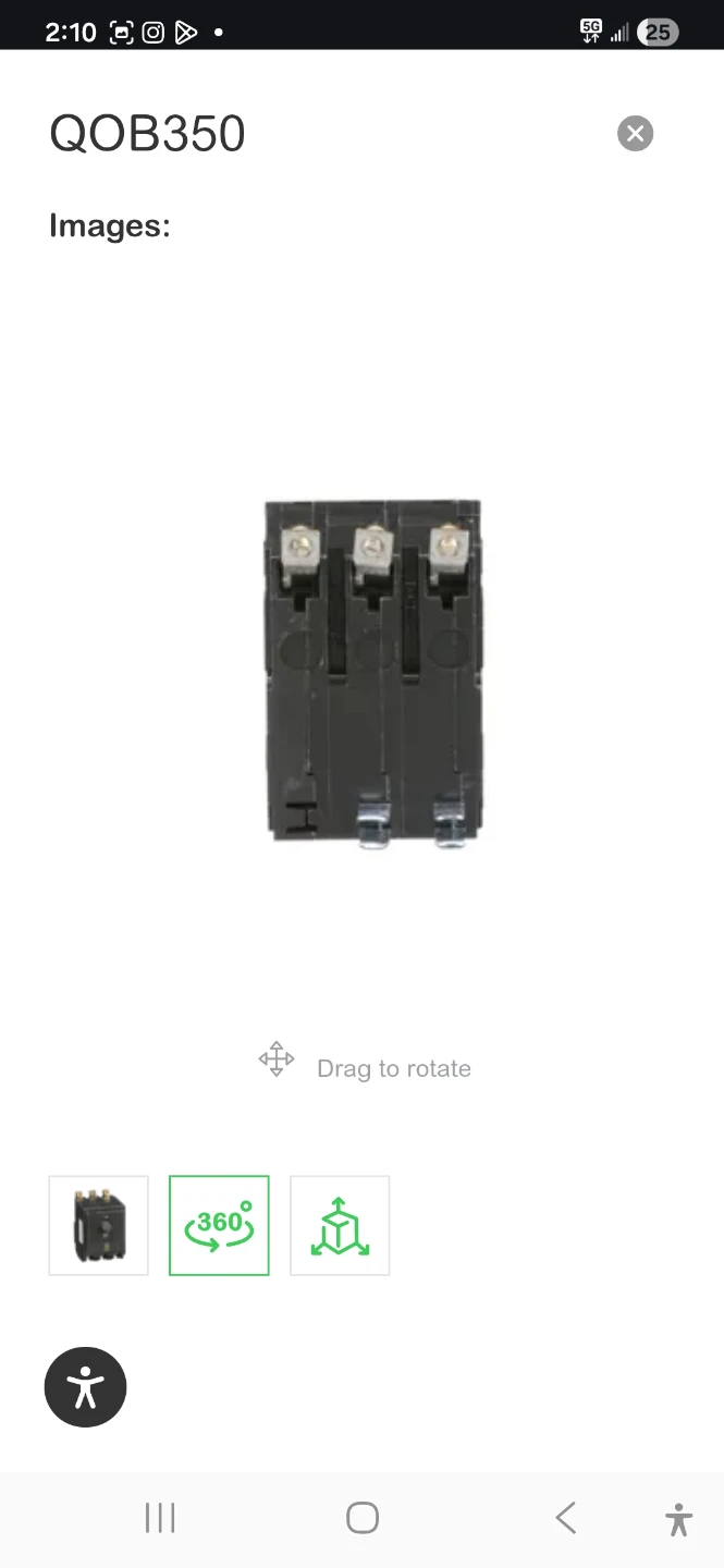 Square D QOB350 Circuit Breaker - photo 4