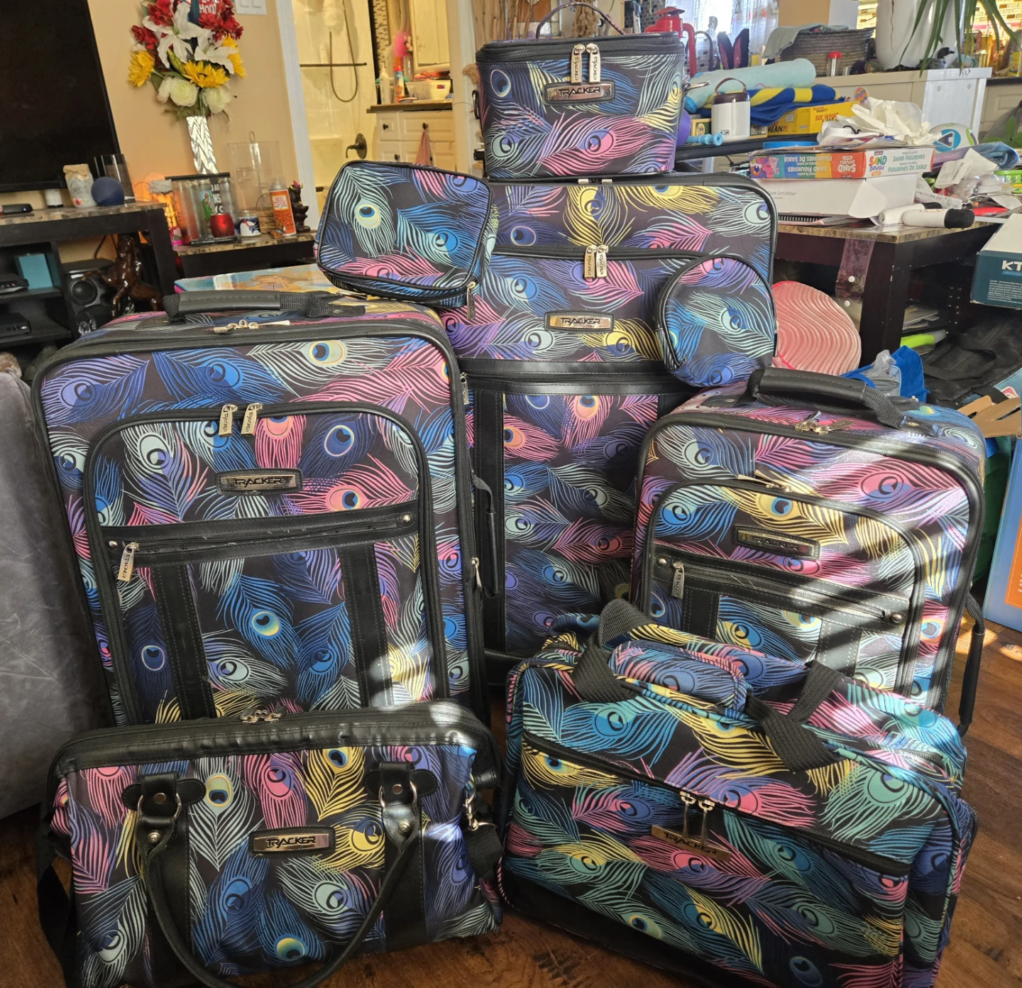 Tracker Luggage Set - Peacock Feather Pattern - photo 4