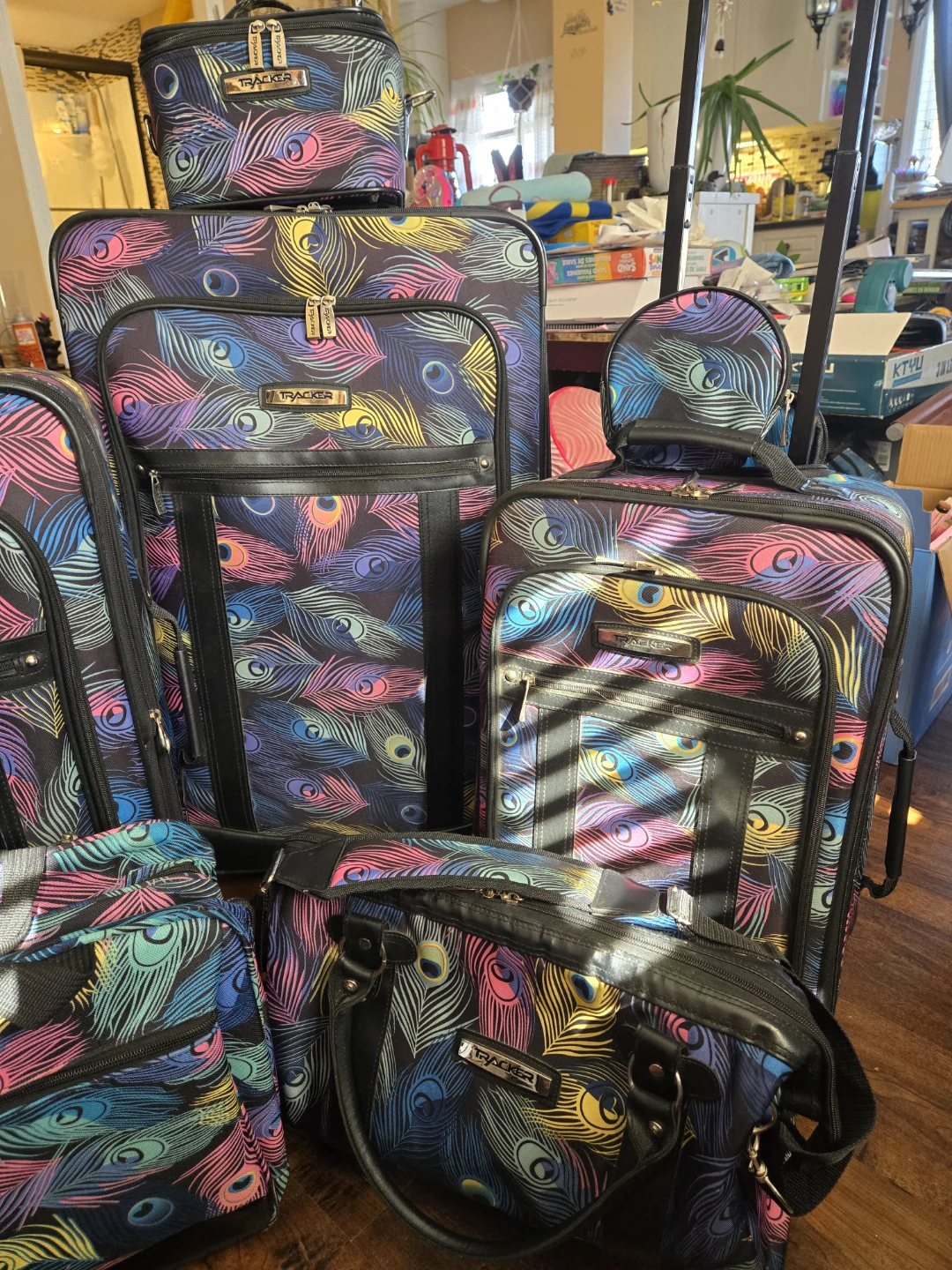 Tracker Luggage Set - Peacock Feather Pattern - photo 5