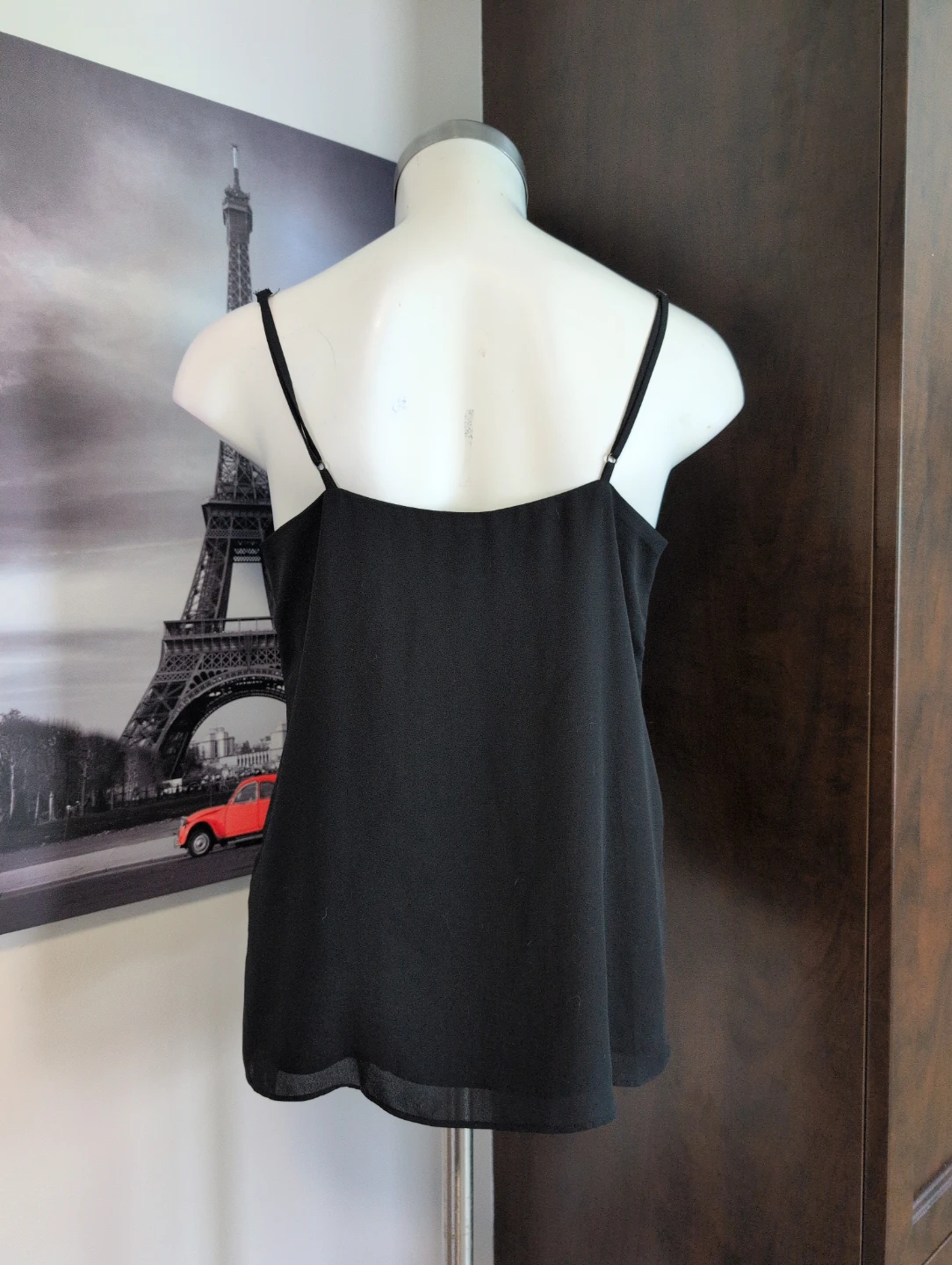 Socialite Black Lace Trim Cami - Size S - photo 4