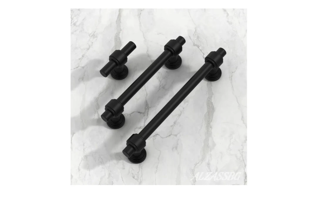 Alzassbg 10 Pack Matt Black Cabinet Pulls, 7-1/2 Inch(192mm)