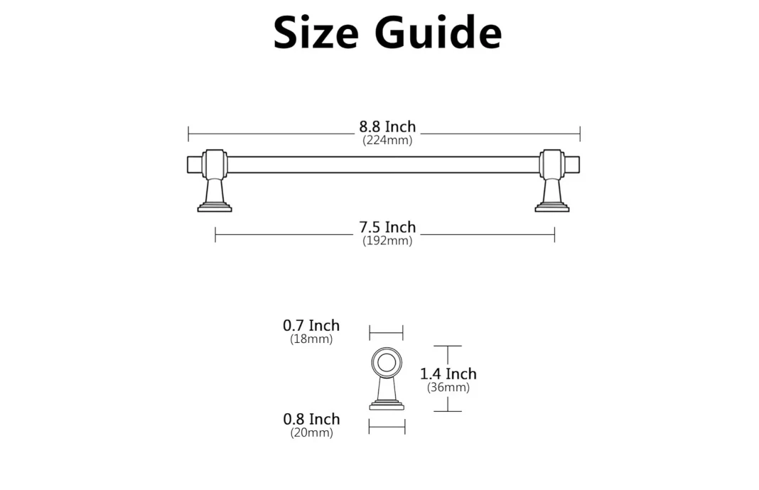 Alzassbg 10 Pack Matt Black Cabinet Pulls, 7-1/2 Inch(192mm) - photo 4